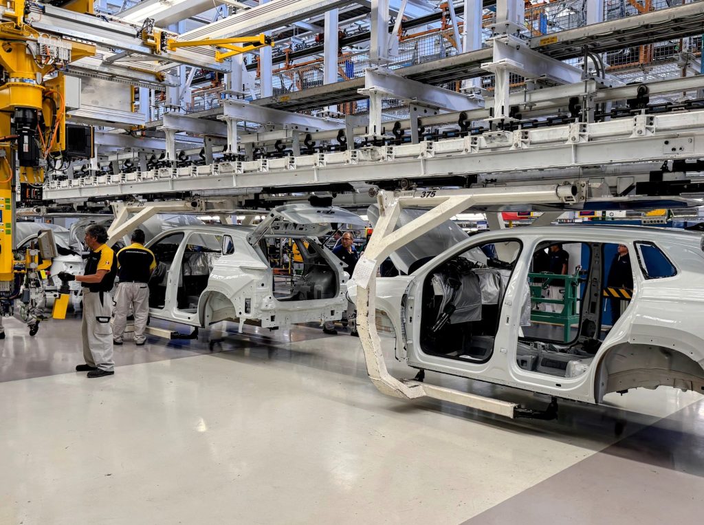 Línea de ensamble en Volkswagen Puebla.