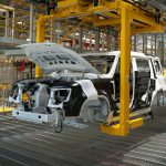 Producción de vehículos Land Rover Defender en Eslovaquia.